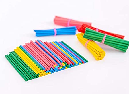 Wooden sticks - color - round - 100 sticks - EKC1979