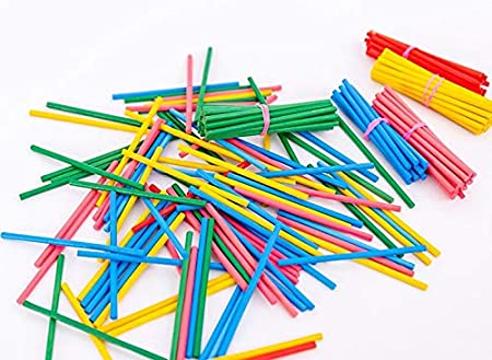 Wooden sticks - color - round - 100 sticks - EKC1979