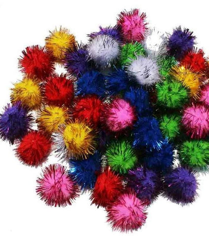 pom pom ball - Glitter - 2 cm diameter - EKC1985