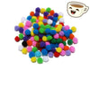 Pom pom ball - plain - small - 1 cm diameter - EKC1986