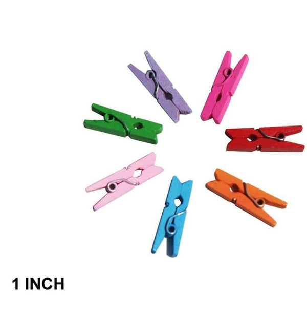 Wooden Clips - Color - 1  Inch - EKC1997