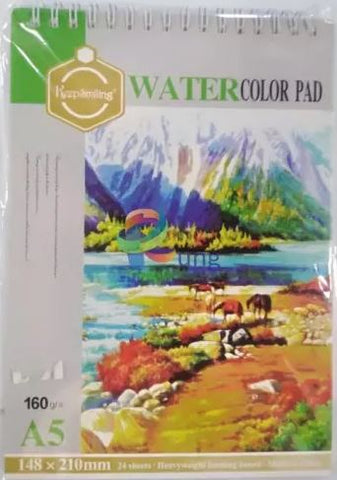 WATER COLOR SPIRAL PAD A5 WHITE PAPER 160GSM (A5WC - EKC2016