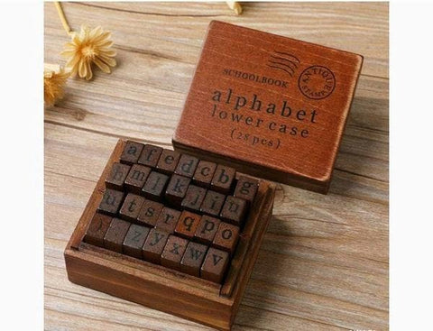 Wooden Vintage Letter stamp - Lower case - A+ Quality - EKC2019