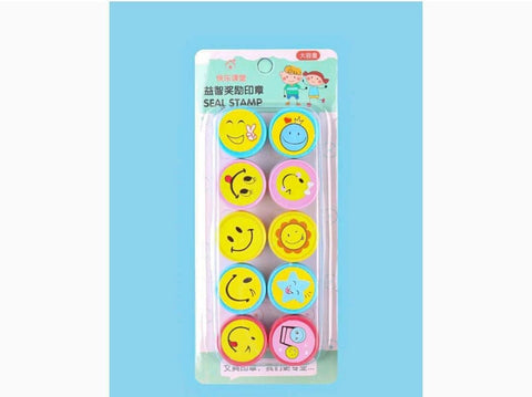 Kids Fun smiley stamps - set of 10 in a pack - EKC2020