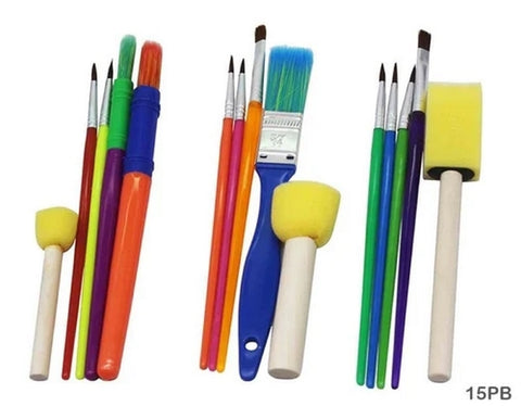 Extrokids 15pc paint brush - EKC2128