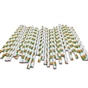 Paper Straw Fruit 25pcs  Random Design Will Be Shipped - EKC2131
