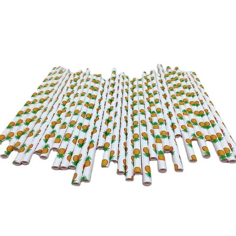 Paper Straw Fruit 25pcs  Random Design Will Be Shipped - EKC2131