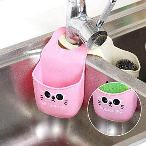 Mini Sink Storage Basket Hanging Bag Water Tank Shelf Organizer for Toilet Kitchen Sponge Soap Gadg - EKH0053