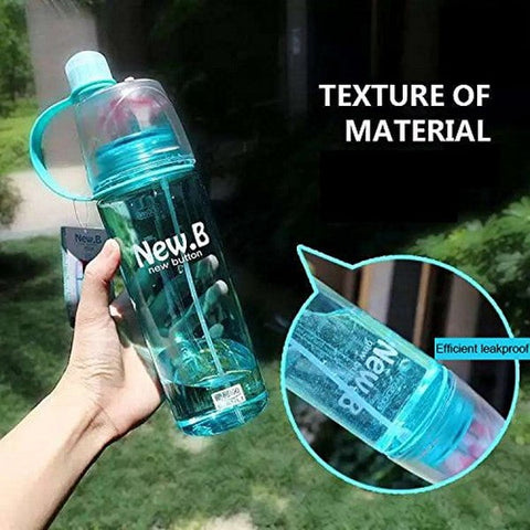 Extrokids Spray Water Bottle 600 ML,Plastic Spray Water Bottle 600ml Outdoor Sport Drinking Cup wit - EKH0054