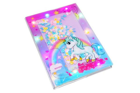 Unicorn LED Light up Notebook Diary / 3 Mode Unicorn Light Diary for Girls/Unicorn Theme Gift - EKH