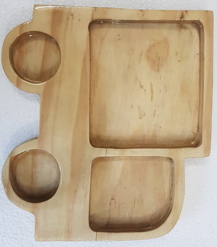 Extrokids  Wooden For Children Car Shaped Kids Tray - EKH0117