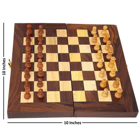Extrokids 10 Inch magnetic Wooden Chess Board Game - EKIT0066