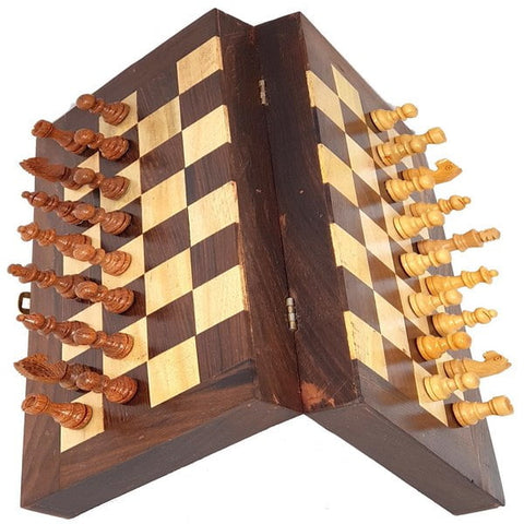Extrokids 10 Inch magnetic Wooden Chess Board Game - EKIT0066