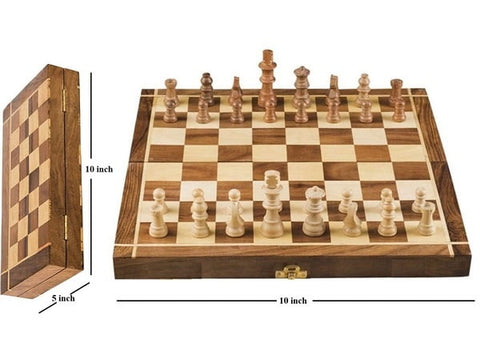 Extrokids Wooden 10 Inch Plain Chess Board - EKIT0068