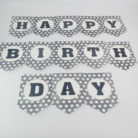 Happy Birthday banner - Polka Dots - EKPS0021