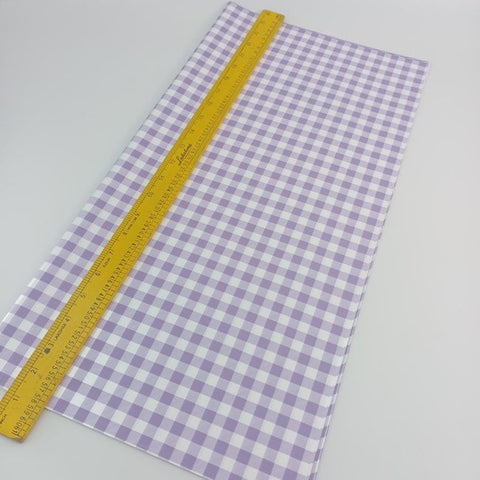 Plastic gift sheets-violet with white checked - 22.5*22.5 in - 20 sheets - EKPS0029