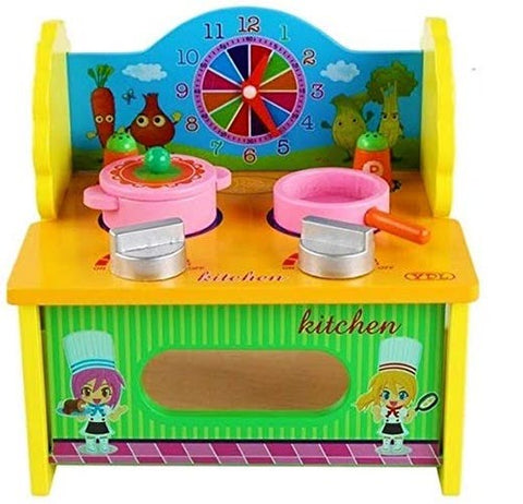 Extrokids Wooden Pretend PlaySet Kitchen Set Educational Toys for Kids - EKR0004