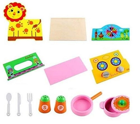 Extrokids Wooden Pretend PlaySet Kitchen Set Educational Toys for Kids - EKR0004