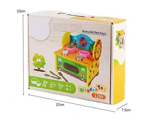 Extrokids Wooden Pretend PlaySet Kitchen Set Educational Toys for Kids - EKR0004