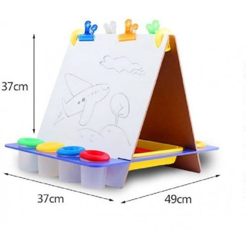 Extrokids Wooden Multifunctional Double Sided Tabletop Easel Board for Drawing Writing and Painting - EKR0006