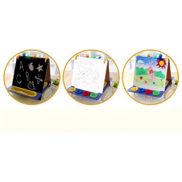 Extrokids Wooden Multifunctional Double Sided Tabletop Easel Board for Drawing Writing and Painting - EKR0006