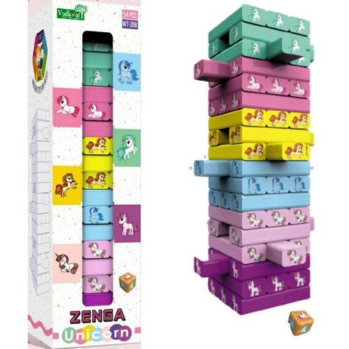 Extrokids Funplay Learning jenga Unicorn Colourful Blocks - EKR0021