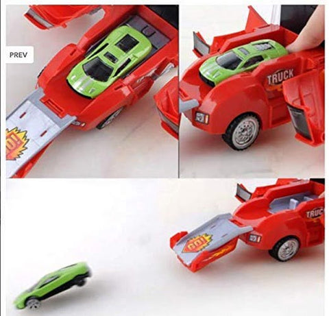 Extrokids Fun and Racing Plastic Storage Truck With Sliding Cars And Accessories Carrying Case - EKR0030