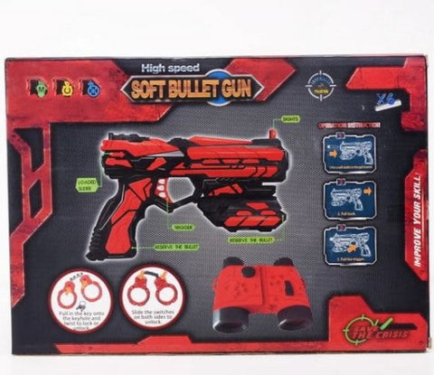Extrokids Kids Protective Army Mission Launcher Gun Set With Handcuffs And Binoculars - EKR0058