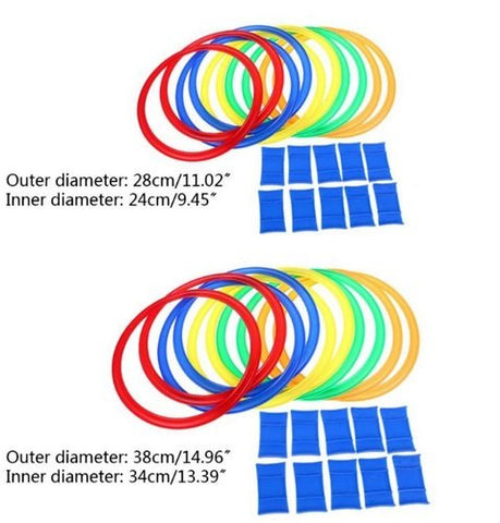 Extrokids Family Games Rings Twister Hopscotch Indoor & Out Door Game Set - EKR0069
