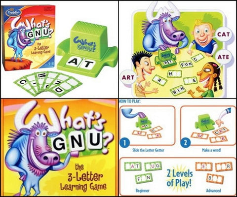 Extrokids Montessori 3 Letter Learning Game Whats GNU - EKR0075
