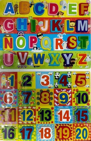 Extrokids Montessori Learning Wooden Alphabets and Numbers with the Base Board - EKR0089