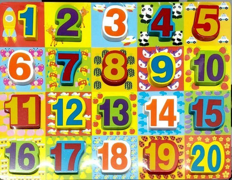 Extrokids Montessori Learning Wooden Alphabets and Numbers with the Base Board - EKR0089