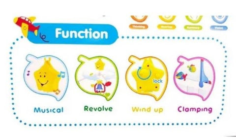 Extrokids New Born and Infant Baby Musical Mobile Toy - EKR0100