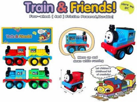 Extrokids Montessori Unbreakable Train Engine Toy for Kids Toy Vehicle for Baby Friction Power Toy for Girls Boys - EKR0164