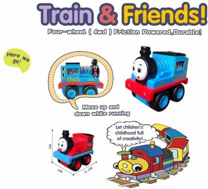 Extrokids Montessori Unbreakable Train Engine Toy for Kids Toy Vehicle for Baby Friction Power Toy for Girls Boys - EKR0164