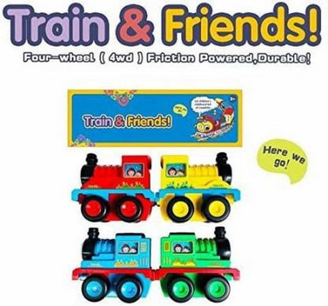 Extrokids Montessori Unbreakable Train Engine Toy for Kids Toy Vehicle for Baby Friction Power Toy for Girls Boys - EKR0164