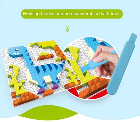 Extrokids Building Blocks for Toddlers Educational Puzzle Toy for Kids 6 in 1 Bricks Puzzle Toy  Dinosaurs Models Bricks - EKR0173