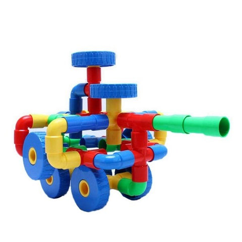 Extrokids Multicolor Educational DIY Creative Pipe & Joint  Building Blocks  Toy for Kids- EKR0184