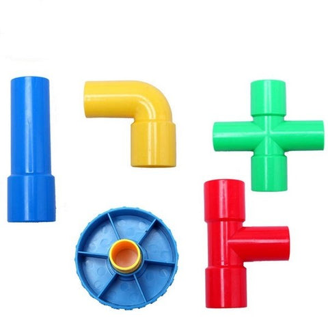 Extrokids Multicolor Educational DIY Creative Pipe & Joint  Building Blocks  Toy for Kids- EKR0184