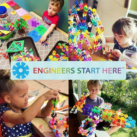 Extrokids Planet of Toys Plastic Building Snowflake Shape Blocks - EKR0202