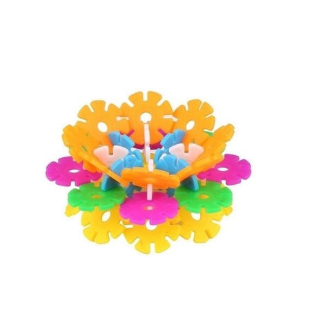 Extrokids Planet of Toys Plastic Building Snowflake Shape Blocks - EKR0202