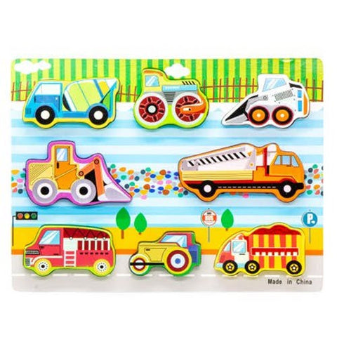 Extrokids Montessori Learning Wooden Puzzle Heavy Vehicle - EKR0220