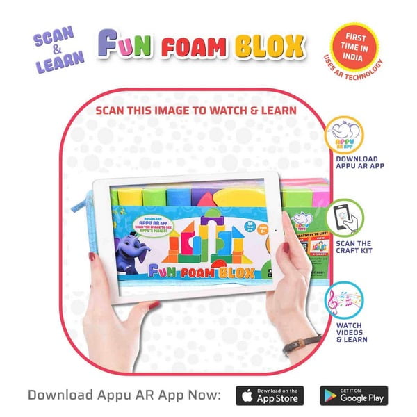 Extrokids Fun Foam and Educational Building Blocks - EKR0243