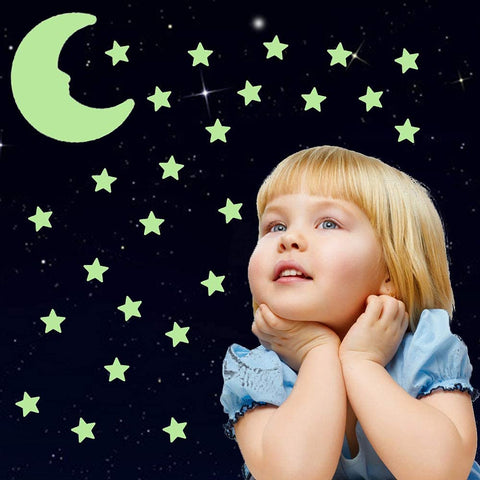 Extrokids Glow in The Dark Radium Wall/Ceiling Decoration Stickers Smiley Shaped - 10 Pcs - EKR0264A
