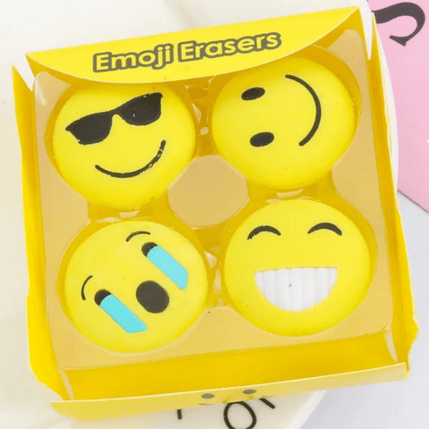 Extrokids SMILEY emoJI erasers 4 in pack EKRG0003