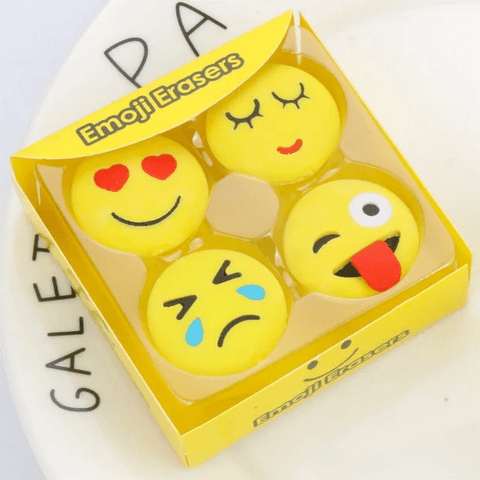 Extrokids SMILEY emoJI erasers 4 in pack EKRG0003