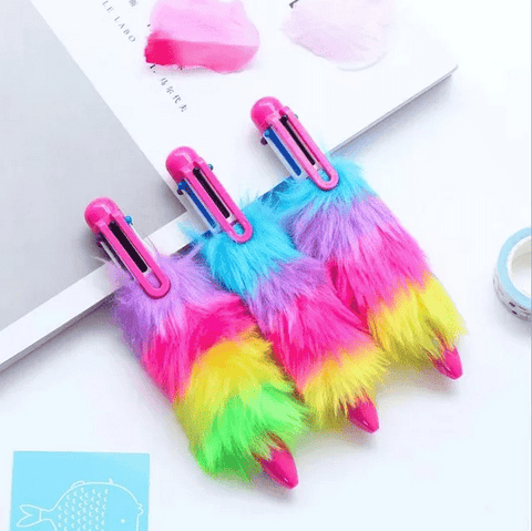 RAINBOW FUR PEN FOR PARTY FAVOUR GIFT - EKRG0006