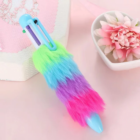 RAINBOW FUR PEN FOR PARTY FAVOUR GIFT - EKRG0006
