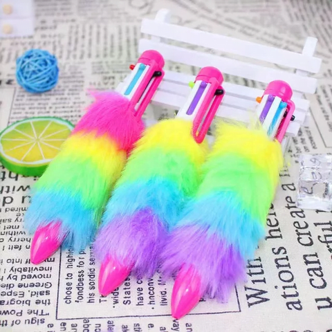 RAINBOW FUR PEN FOR PARTY FAVOUR GIFT - EKRG0006
