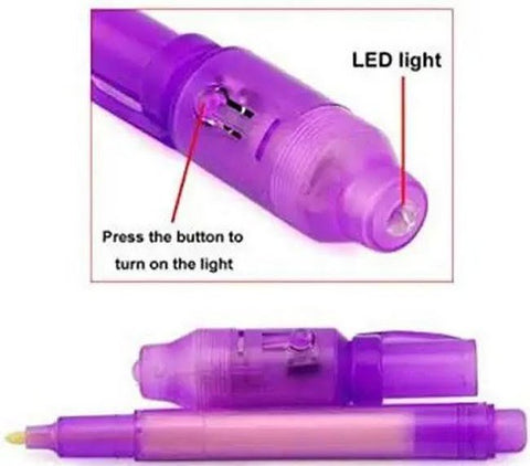 Extrokids  Magic Luminous Light Pen UV Writing Invisible Ink Pen   - EKT1960